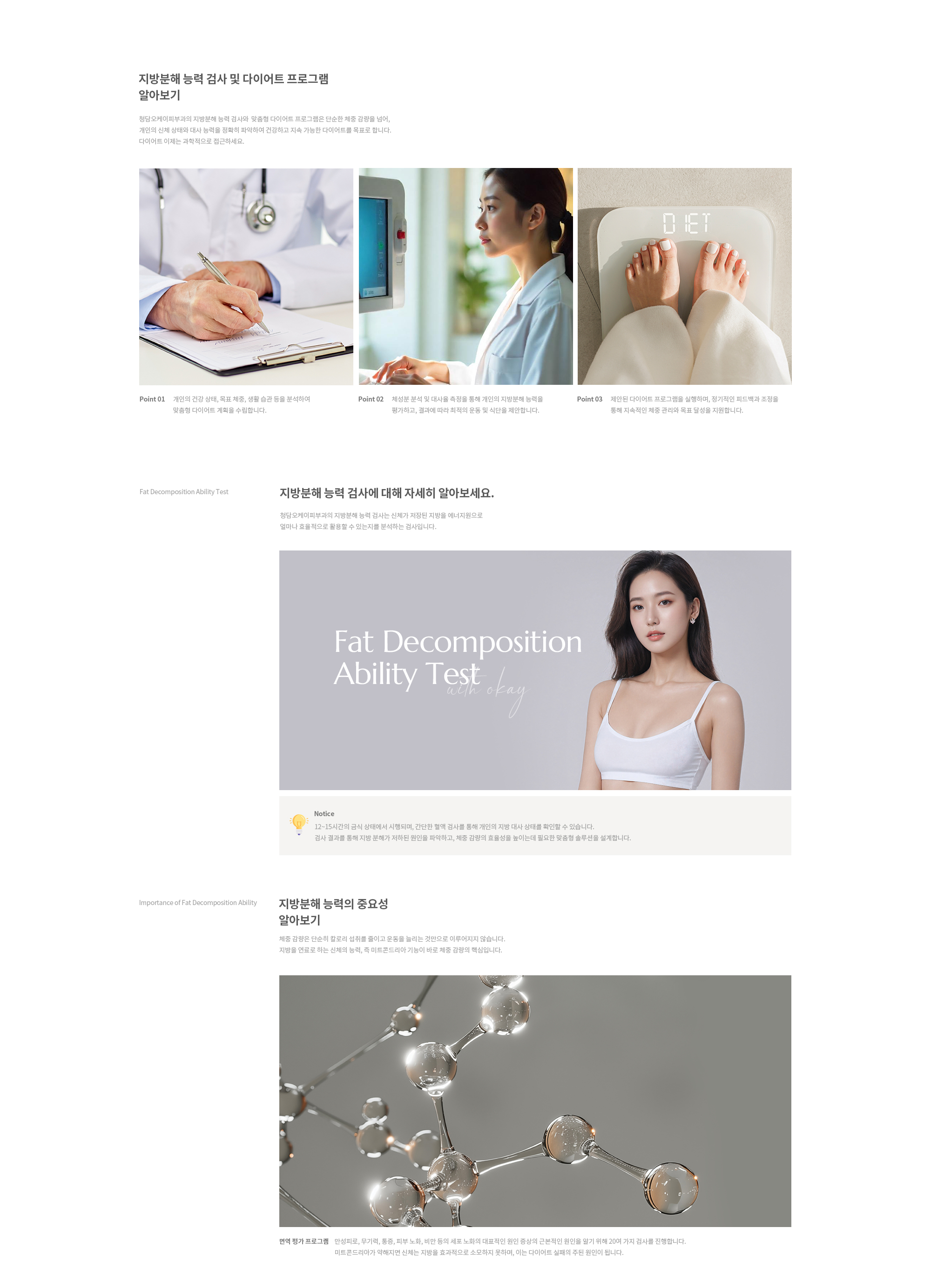 지방분해 능력 검사 및 다이어트 프로그램